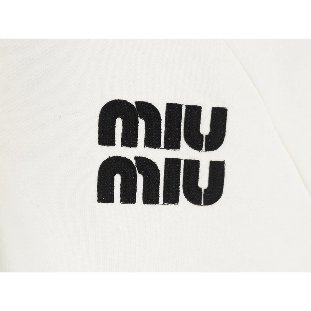 Miu Miu Letter Polo Long Sleeve Sweatshirt,Miu Miu