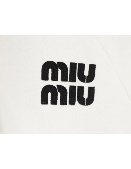 Miu Miu Letter Polo Long Sleeve Sweatshirt,Miu Miu