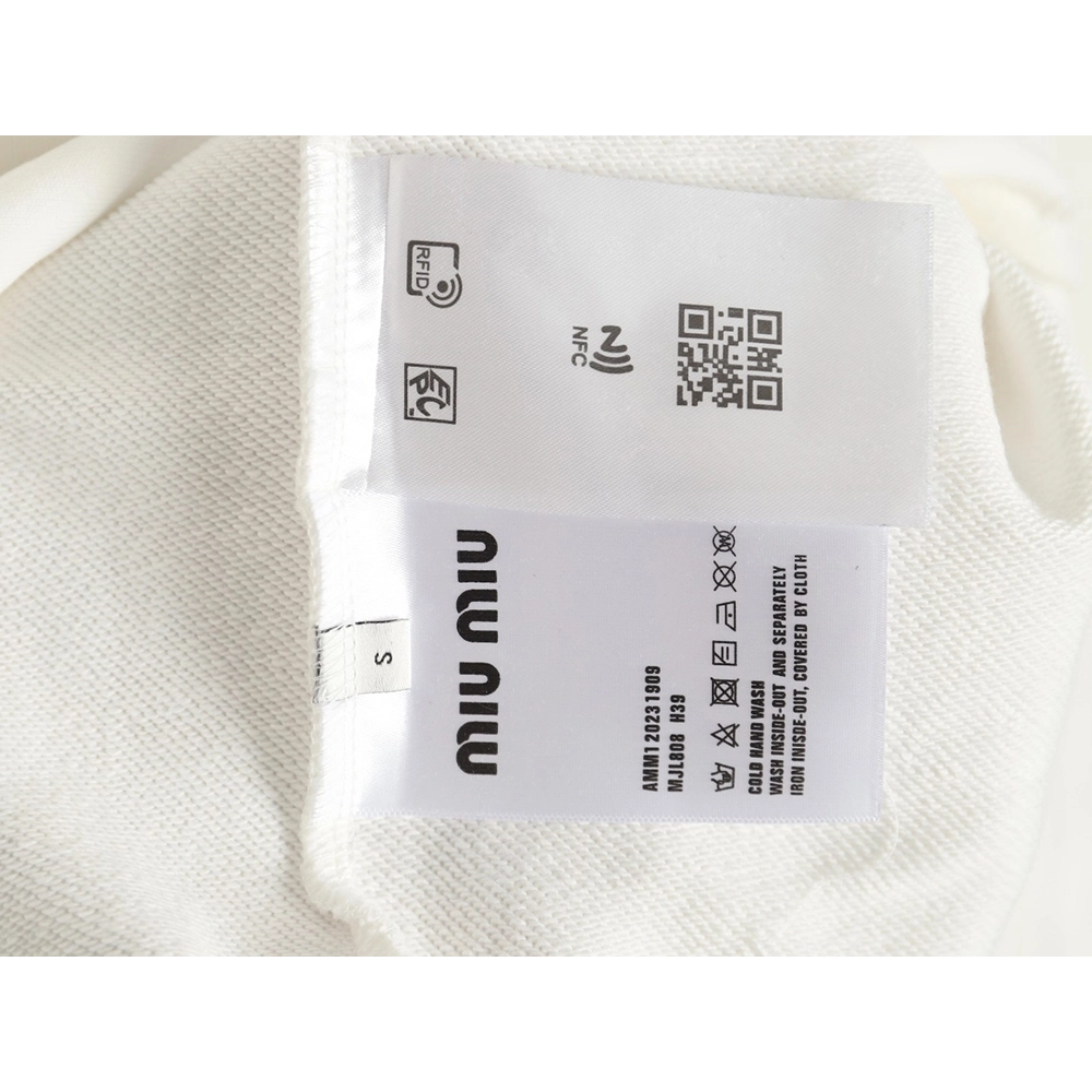 Miu Miu Letter Polo Long Sleeve Sweatshirt,Miu Miu