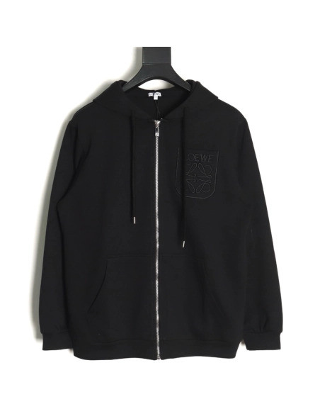 Loewe dark pattern embroidery logo jacket,Loewe