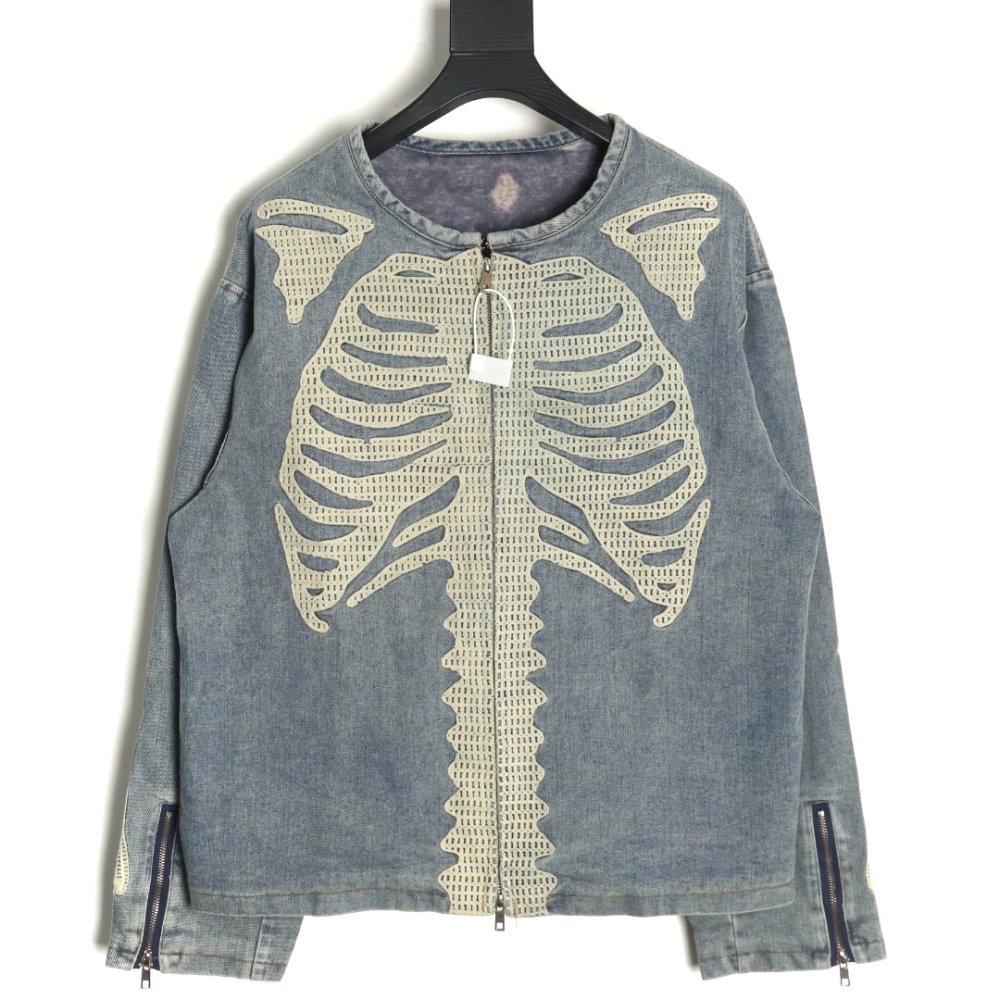 Kapital denim heavy bone embroidery loose jacket,Kapital