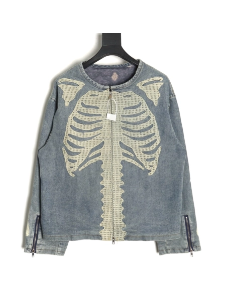 Kapital denim heavy bone embroidery loose jacket,Kapital