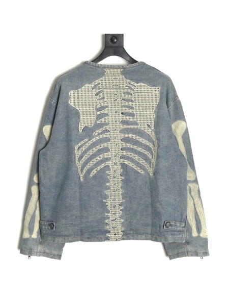 Kapital denim heavy bone embroidery loose jacket,Kapital
