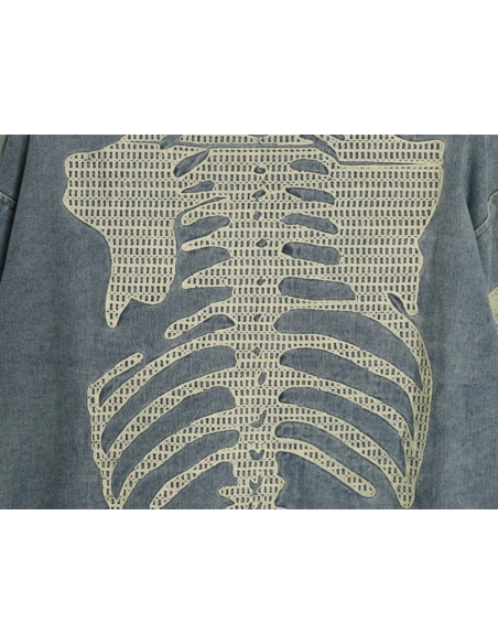 Kapital denim heavy bone embroidery loose jacket,Kapital