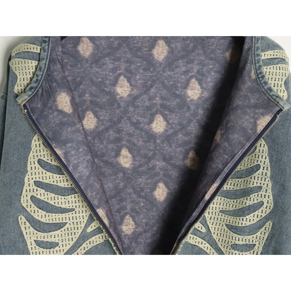 Kapital denim heavy bone embroidery loose jacket,Kapital