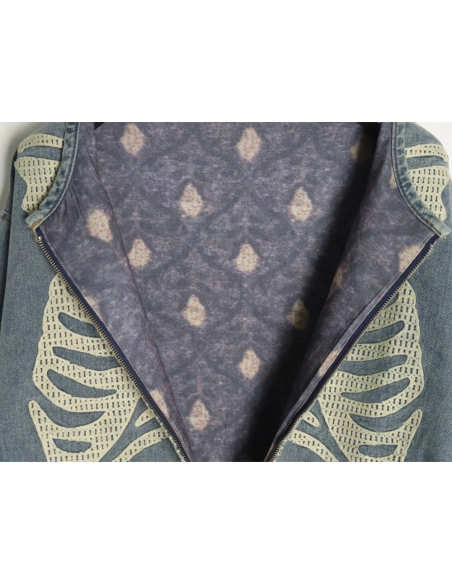 Kapital denim heavy bone embroidery loose jacket,Kapital