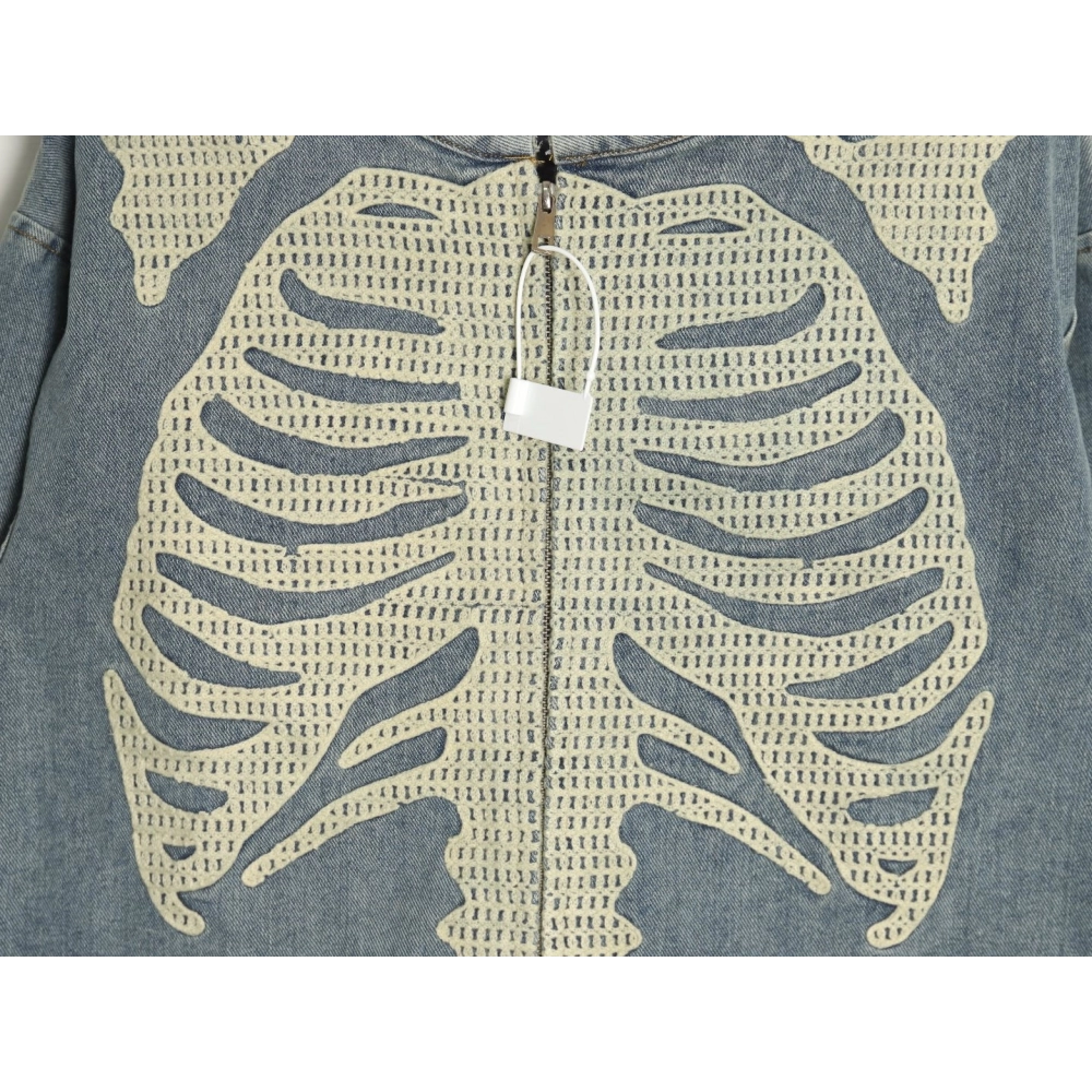 Kapital denim heavy bone embroidery loose jacket,Kapital