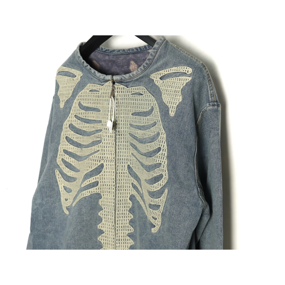 Kapital denim heavy bone embroidery loose jacket,Kapital