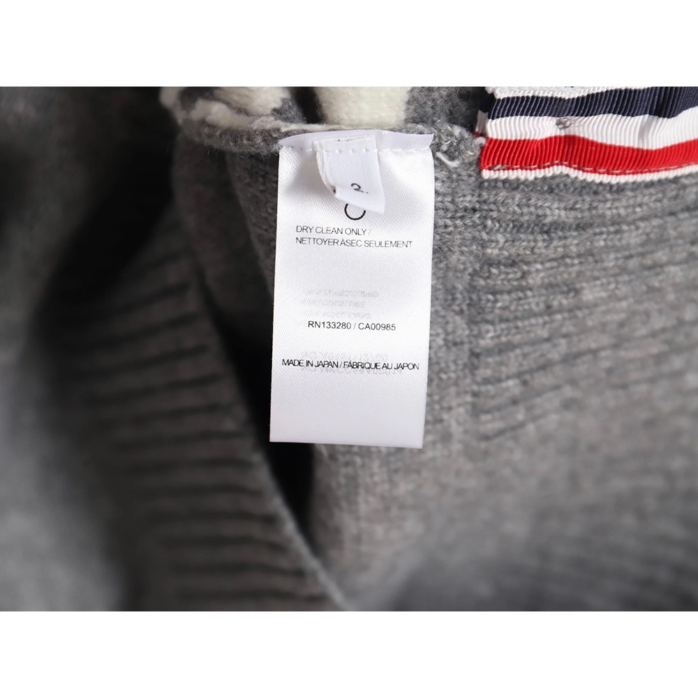 Thom Browne Four Stripe Crew Neck Sweater,Thom Browne