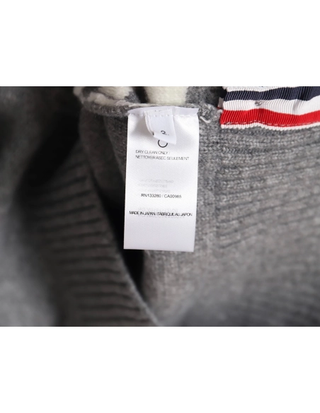 Thom Browne Four Stripe Crew Neck Sweater,Thom Browne