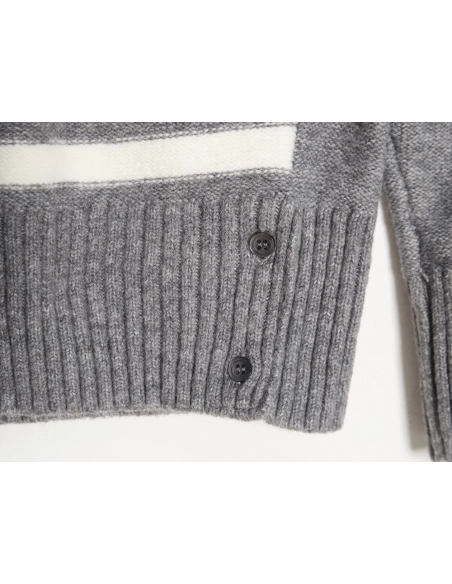 Thom Browne Four Stripe Crew Neck Sweater,Thom Browne