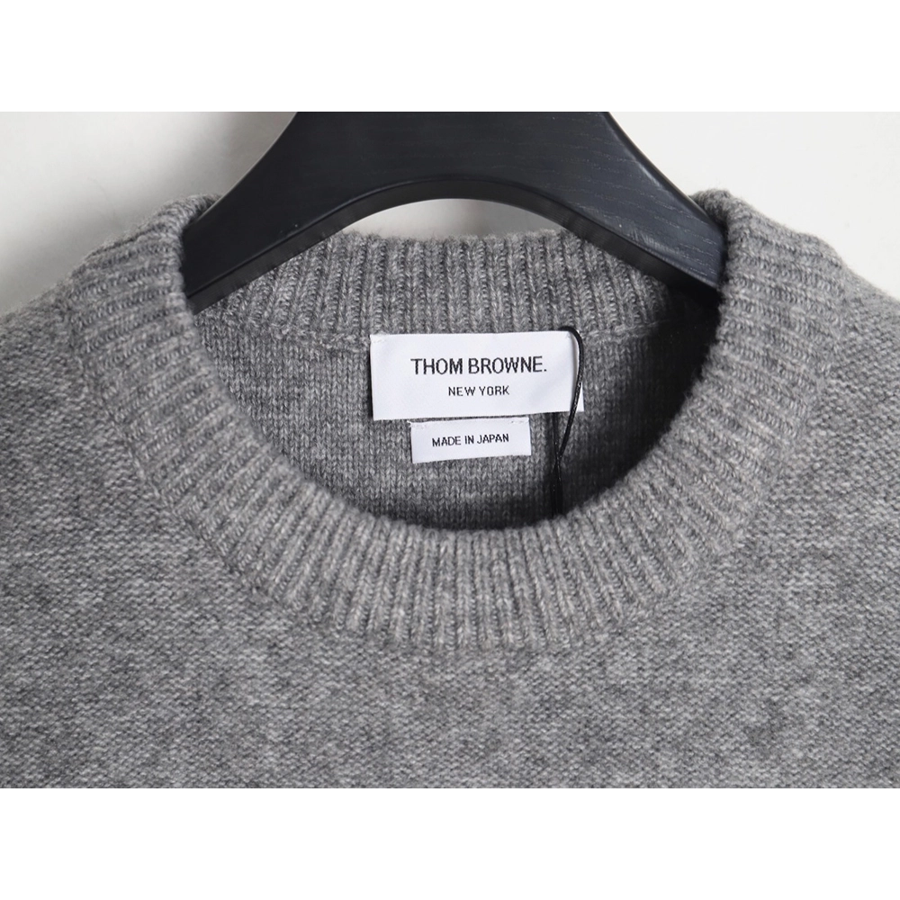 Thom Browne Four Stripe Crew Neck Sweater,Thom Browne