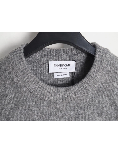 Thom Browne Four Stripe Crew Neck Sweater,Thom Browne