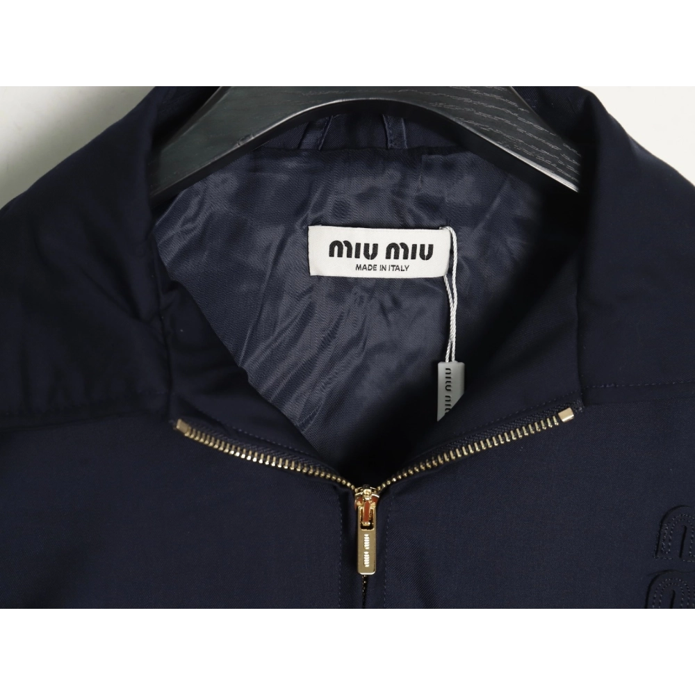 Miu Miu Triangle Pocket Batavia Wool Jacket,Miu Miu