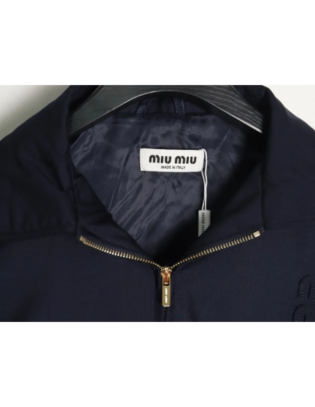 Miu Miu Triangle Pocket Batavia Wool Jacket,Miu Miu