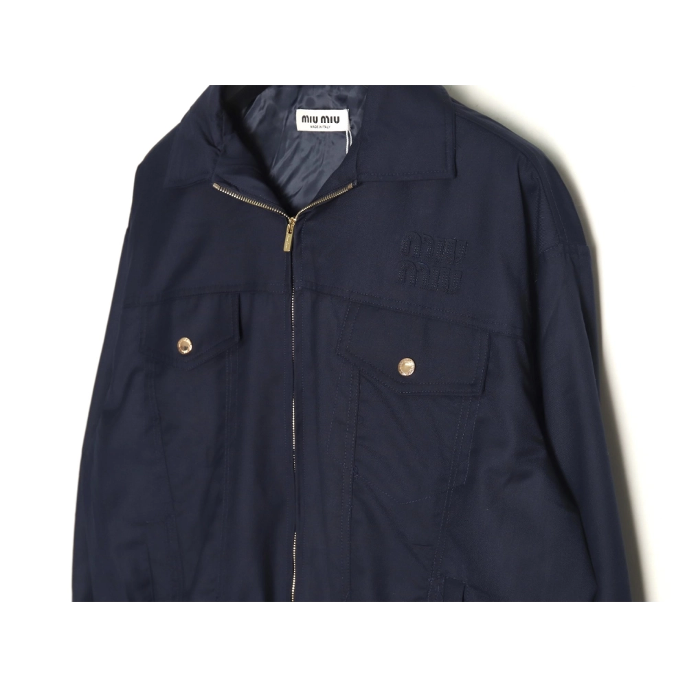 Miu Miu Triangle Pocket Batavia Wool Jacket,Miu Miu