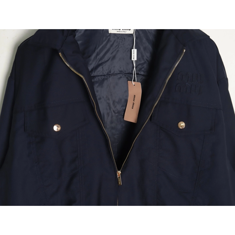 Miu Miu Triangle Pocket Batavia Wool Jacket,Miu Miu