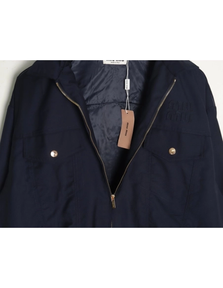 Miu Miu Triangle Pocket Batavia Wool Jacket,Miu Miu