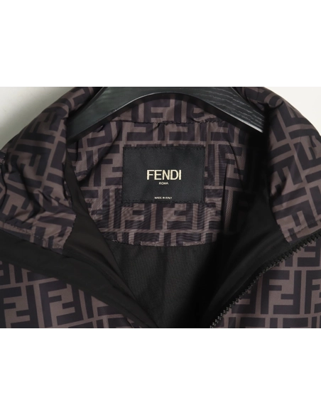 Fendi FF full print patchwork cotton jacket TSK1,Fendi