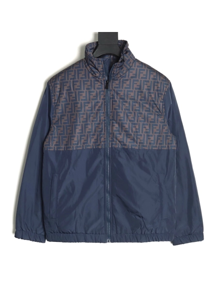Fendi FF full print patchwork cotton jacket,Fendi