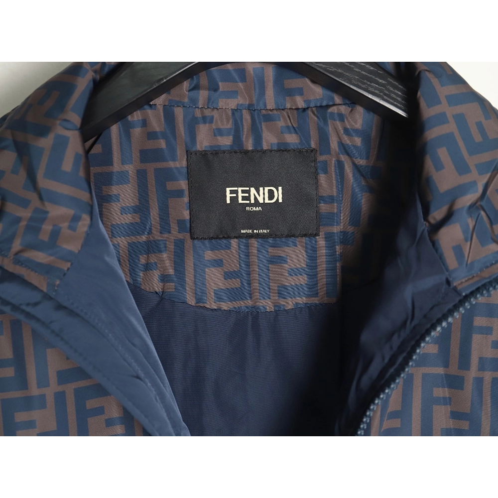 Fendi FF full print patchwork cotton jacket,Fendi