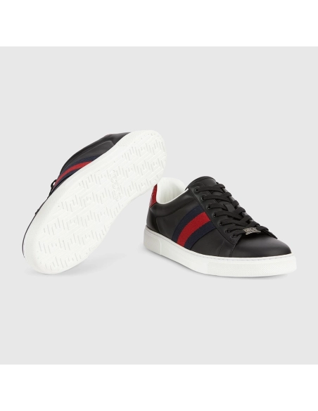 Gucci Ace Web Black Navy Red,GUCCI SHOES,Other Brand Sneakers