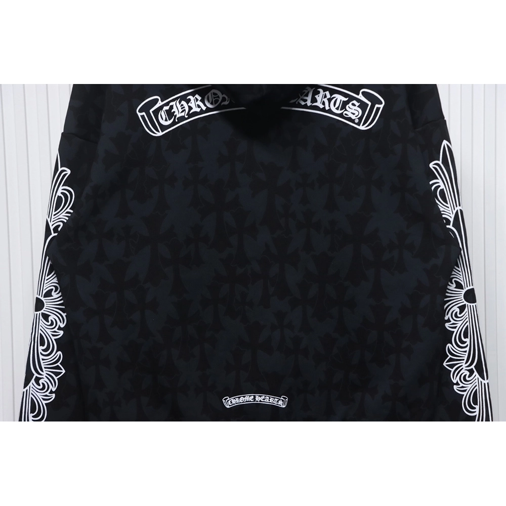 Chrome Hearts Cross Flower Arm Zip Hoodie,Chrome Hearts Hoodie,Hoodie,APPAREL