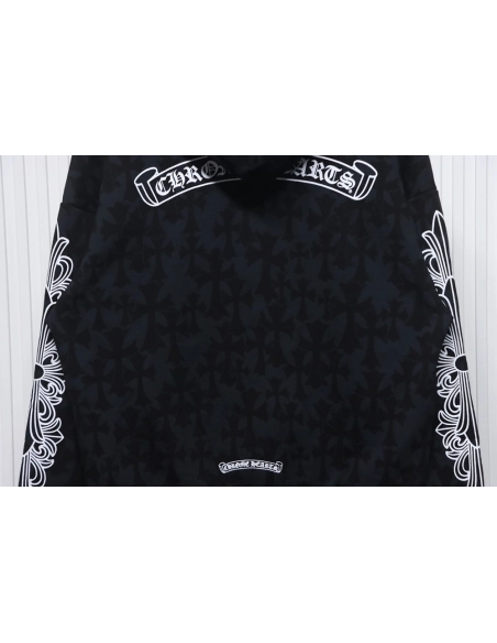 Chrome Hearts Cross Flower Arm Zip Hoodie,Chrome Hearts Hoodie,Hoodie,APPAREL