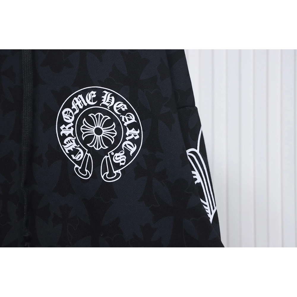 Chrome Hearts Cross Flower Arm Zip Hoodie,Chrome Hearts Hoodie,Hoodie,APPAREL