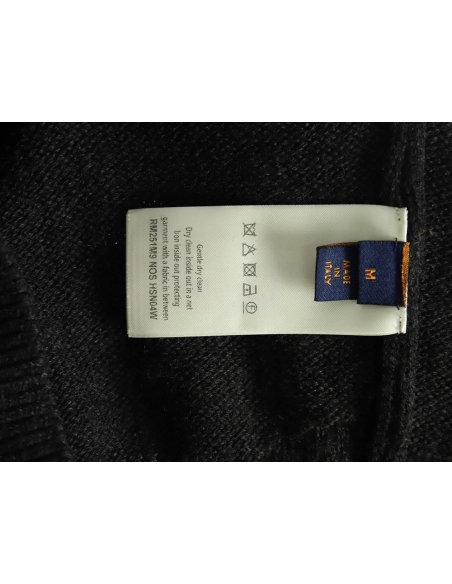 Louis Vuitton dark pattern jacquard halfzip sweater,Louis Vuitton Sweatshirt,Sweatshirt,APPAREL