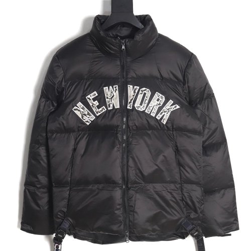KITH MLB joint python pattern embroidered letter down jacket,MLB Jacket,Jacket,APPAREL