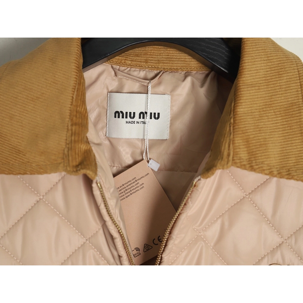 Miu Miu rhombus quilted cotton patchwork jacket,Miu Miu Jacket,Jacket,APPAREL