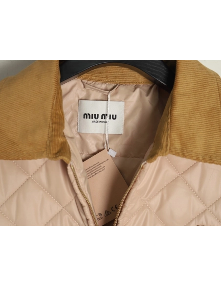 Miu Miu rhombus quilted cotton patchwork jacket,Miu Miu Jacket,Jacket,APPAREL