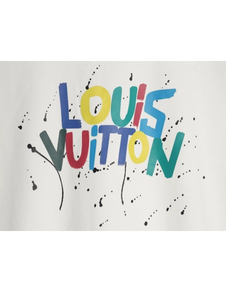Louis Vuitton colorful presbyopic letter graffiti print crew neck sweatshirt,Louis Vuitton Sweatshirt,Sweatshirt,APPAREL