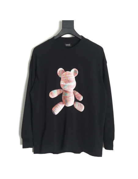 We11done in low price trust seller,in low price trust seller,Clothing,Buy Cheap Discount We11 Done woolen bear print long sleeve