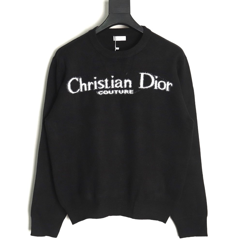 Dior in low price trust seller,in low price trust seller,Clothing,Buy Cheap Discount Dior signature letter crew neck sweater