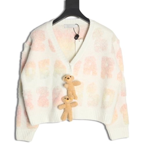 13De Marzo Sweater,in low price trust seller,Clothing,Buy Cheap Discount 13De Marzo Bear Cardigan Sweater