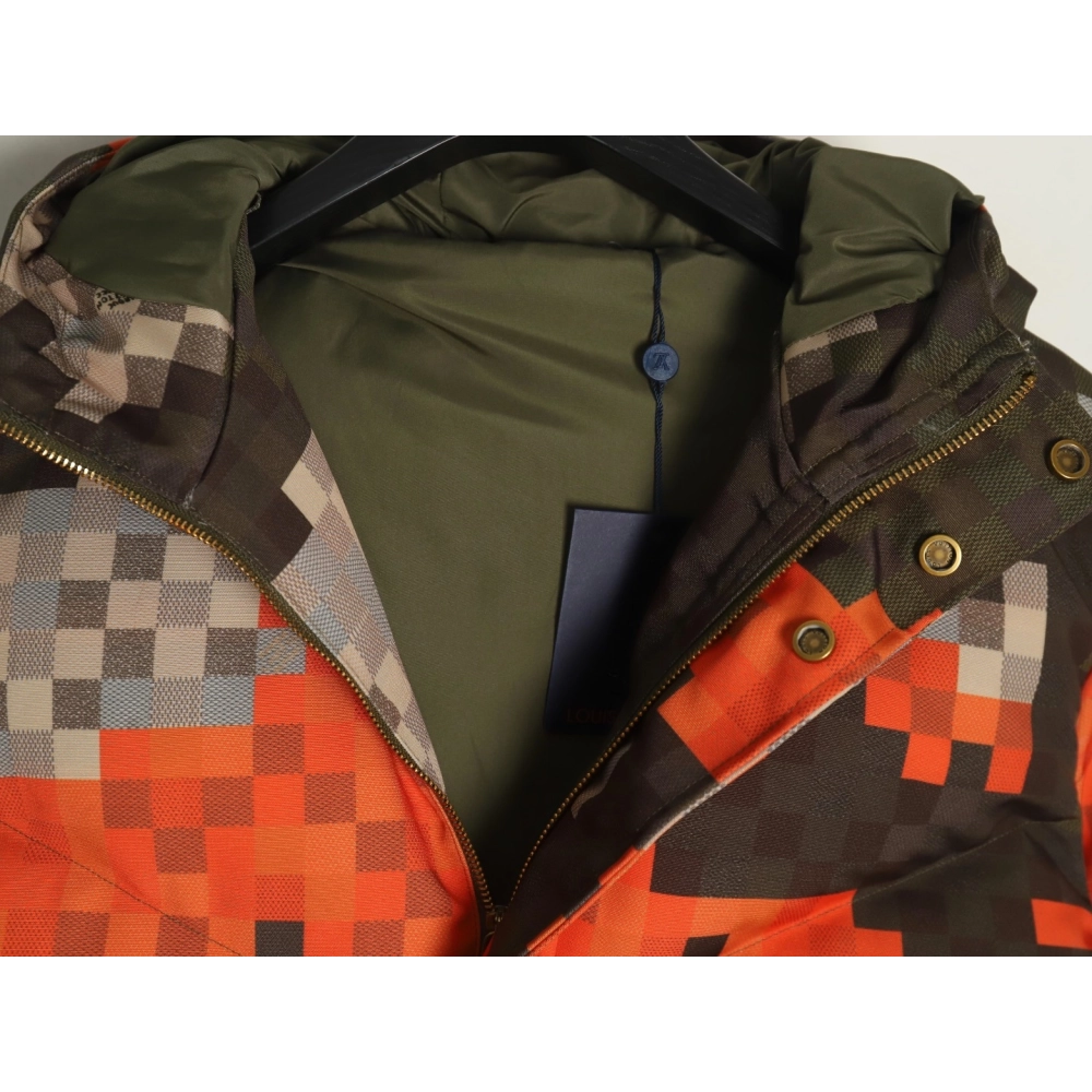 Louis Vuitton Jacket,Jacket,Clothing,Buy Cheap Discount Louis Vuitton Camouflage Checkerboard Down Jacket