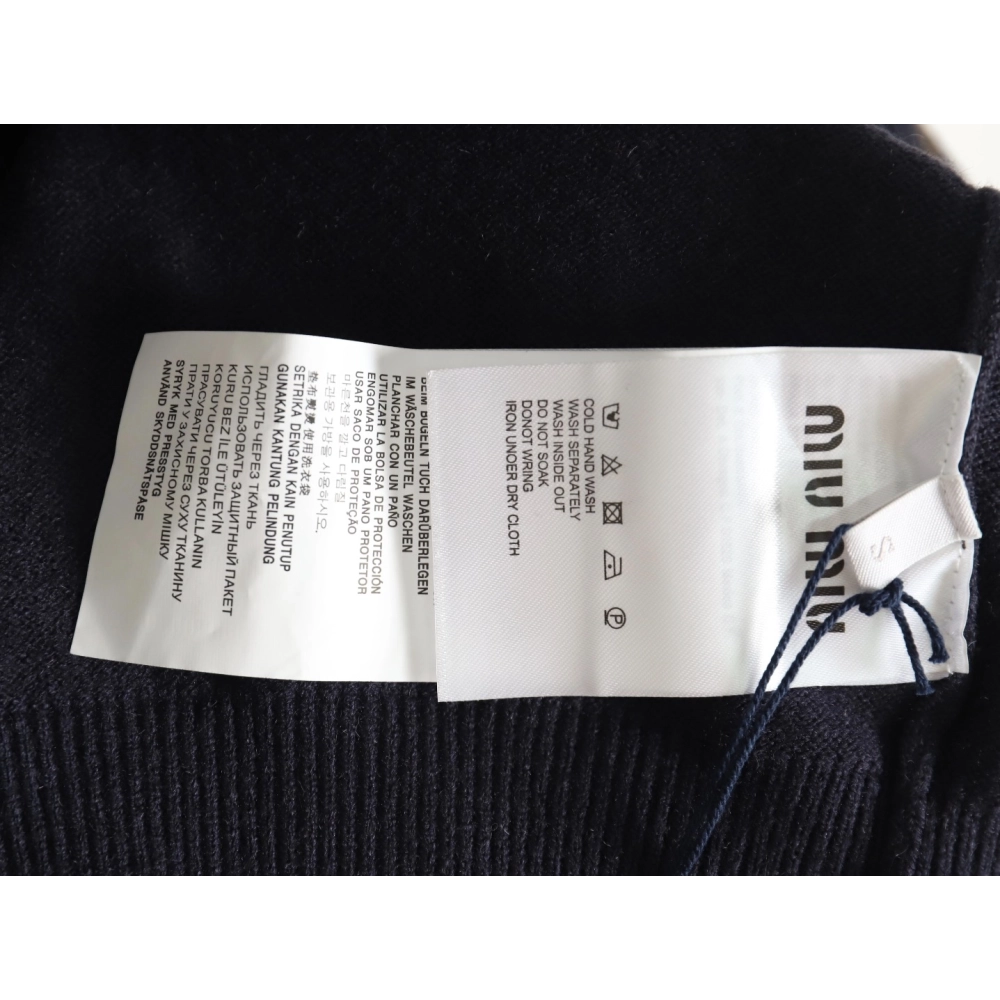 Miu Miu Jacket,Jacket,Clothing,Buy Cheap Discount Miu Miu Stand Collar Zipper Lettering Knit Cardigan