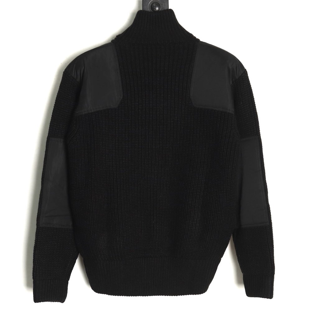 Prada Jacket,Jacket,Clothing,Buy Cheap Discount Prada triangle logo patchwork knitted sweater jacket