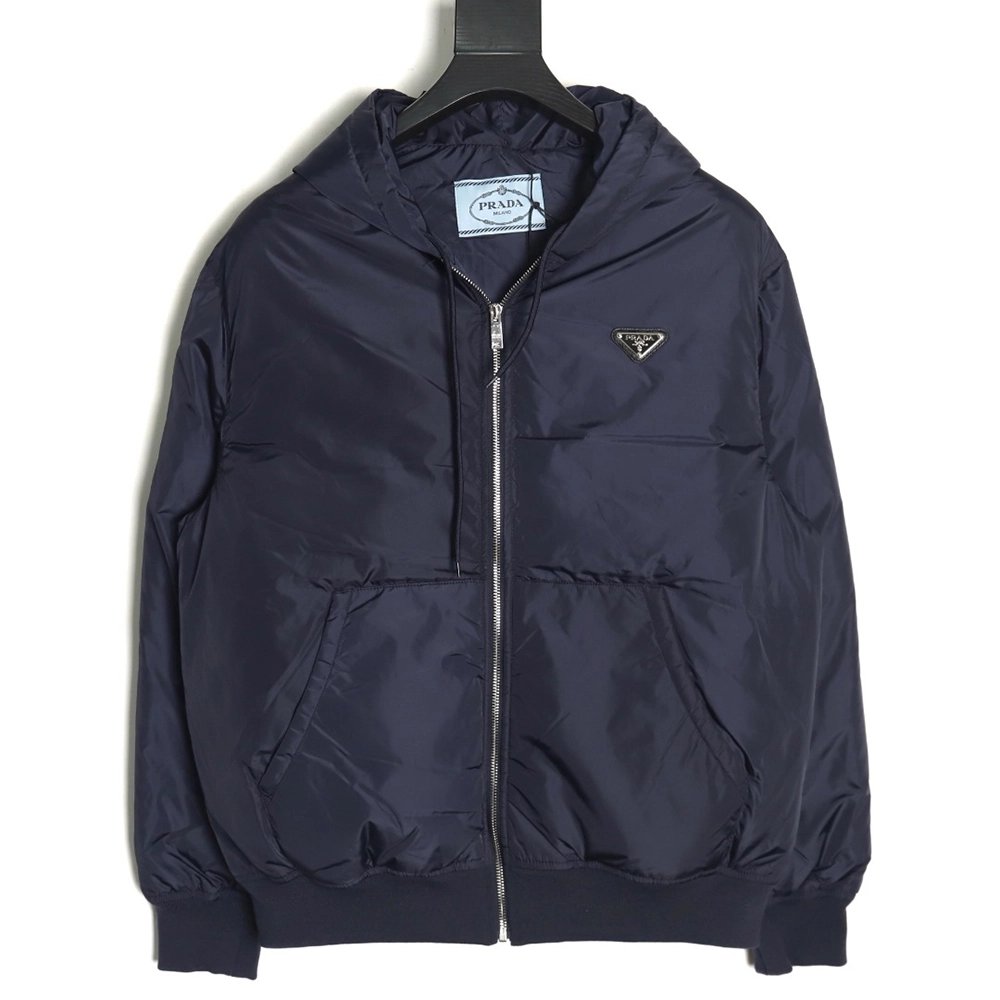 Fendi Jacket,Jacket,Clothing,Buy Cheap Discount Prada Triangle Solid Color Hooded Down Jacket