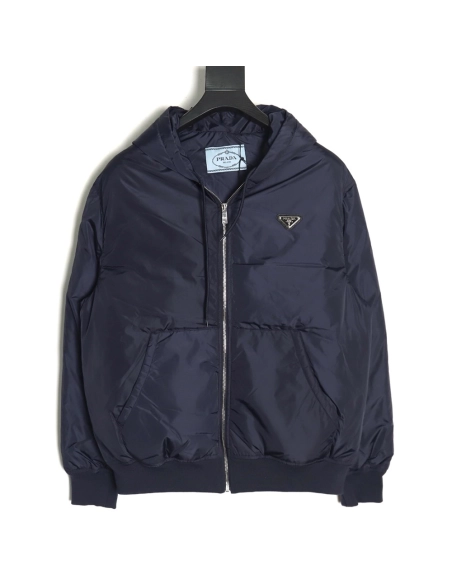 Fendi Jacket,Jacket,Clothing,Buy Cheap Discount Prada Triangle Solid Color Hooded Down Jacket