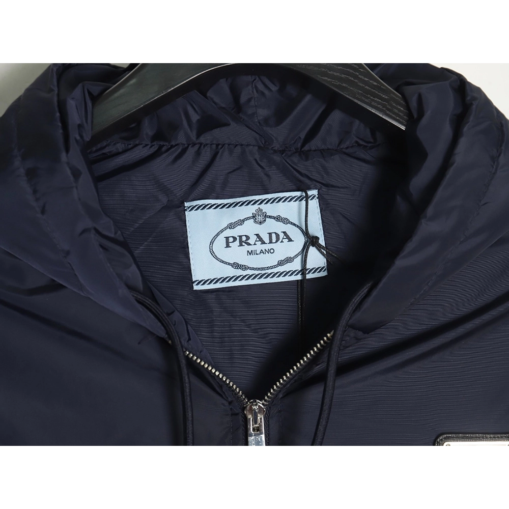 Fendi Jacket,Jacket,Clothing,Buy Cheap Discount Prada Triangle Solid Color Hooded Down Jacket