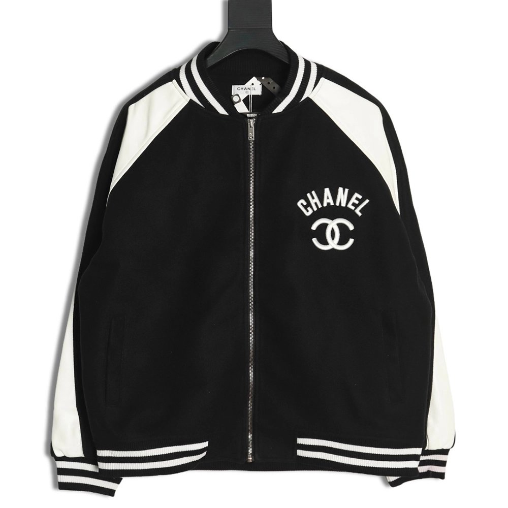 Chanel Jacket,Jacket,Clothing,Buy Cheap Discount Chanel splicing embroidery baseball jacket