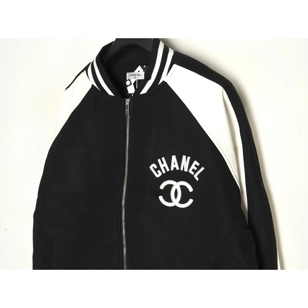 Chanel Jacket,Jacket,Clothing,Buy Cheap Discount Chanel splicing embroidery baseball jacket