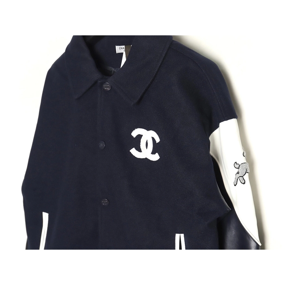 Chanel Jacket,Jacket,Clothing,Buy Cheap Discount Chanel splicing embroidery baseball jacket