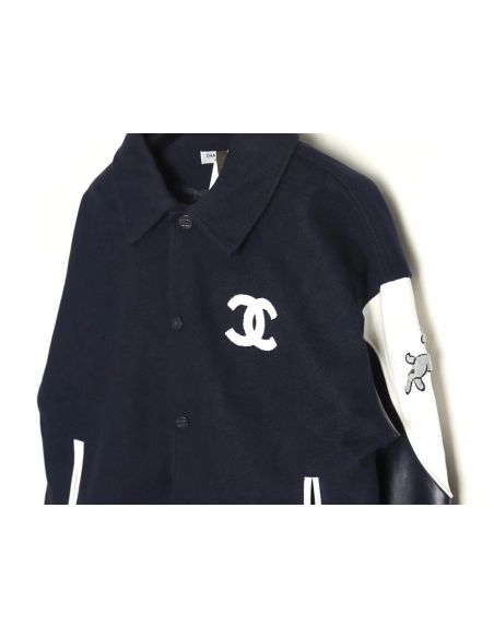 Chanel Jacket,Jacket,Clothing,Buy Cheap Discount Chanel splicing embroidery baseball jacket
