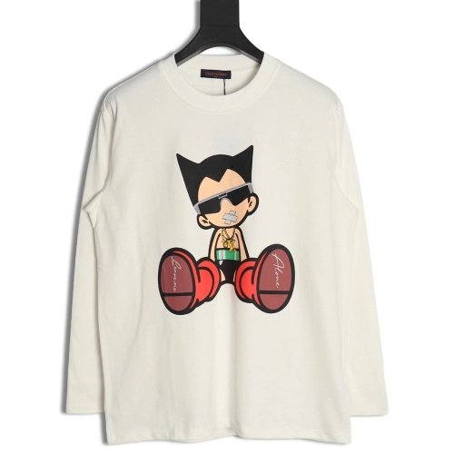Louis Vuitton T Shirt,Tshirt,Clothing,Buy Cheap Discount Louis Vuitton cartoon character printed pattern long sleeves