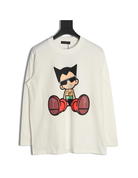 Louis Vuitton T Shirt,Tshirt,Clothing,Buy Cheap Discount Louis Vuitton cartoon character printed pattern long sleeves
