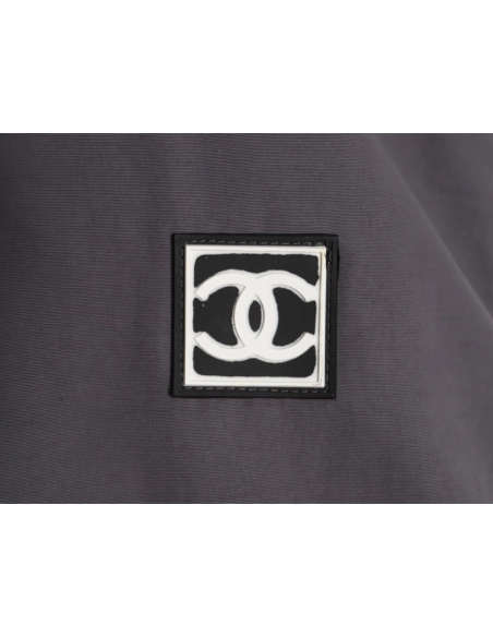 Chanel Jacket,Jacket,Clothing,Buy Cheap Discount Chanel Embroidered Slogan Vintage Zip Reversible Cotton Jacket